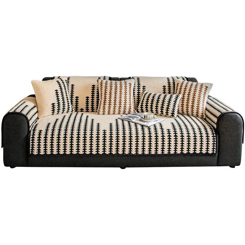 Winter High-End Plush Sofa Cushion | Non-Slip Luxury Thick Furniture Mat