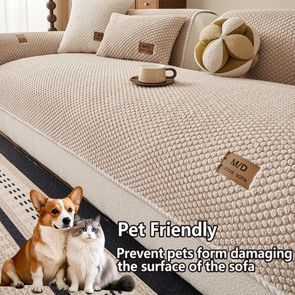 Warm Plush Pet-Friendly Sofa Cushion & Furniture Protector Mat