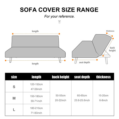 Armless Sofa Bed & Futon Slipcover with Skirt | All-Inclusive Folding Couch Protector