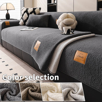 Lamb Velvet Non-Slip Living Room Sofa Pad | Washable Multifunctional Furniture Cover