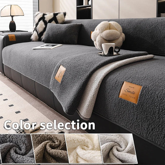 Lamb Velvet Non-Slip Living Room Sofa Pad | Washable Multifunctional Furniture Cover