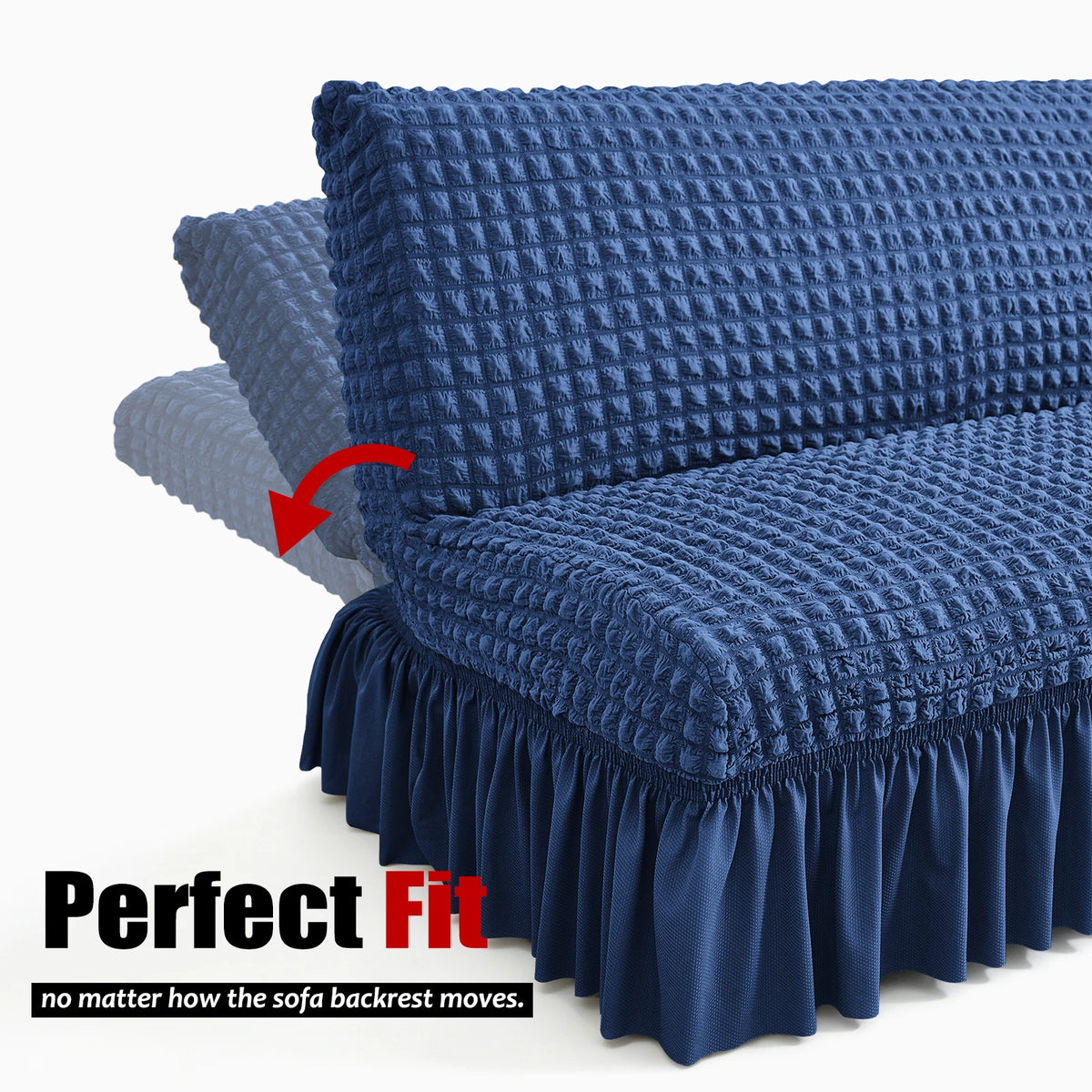 Armless Sofa Bed & Futon Slipcover with Skirt | All-Inclusive Folding Couch Protector