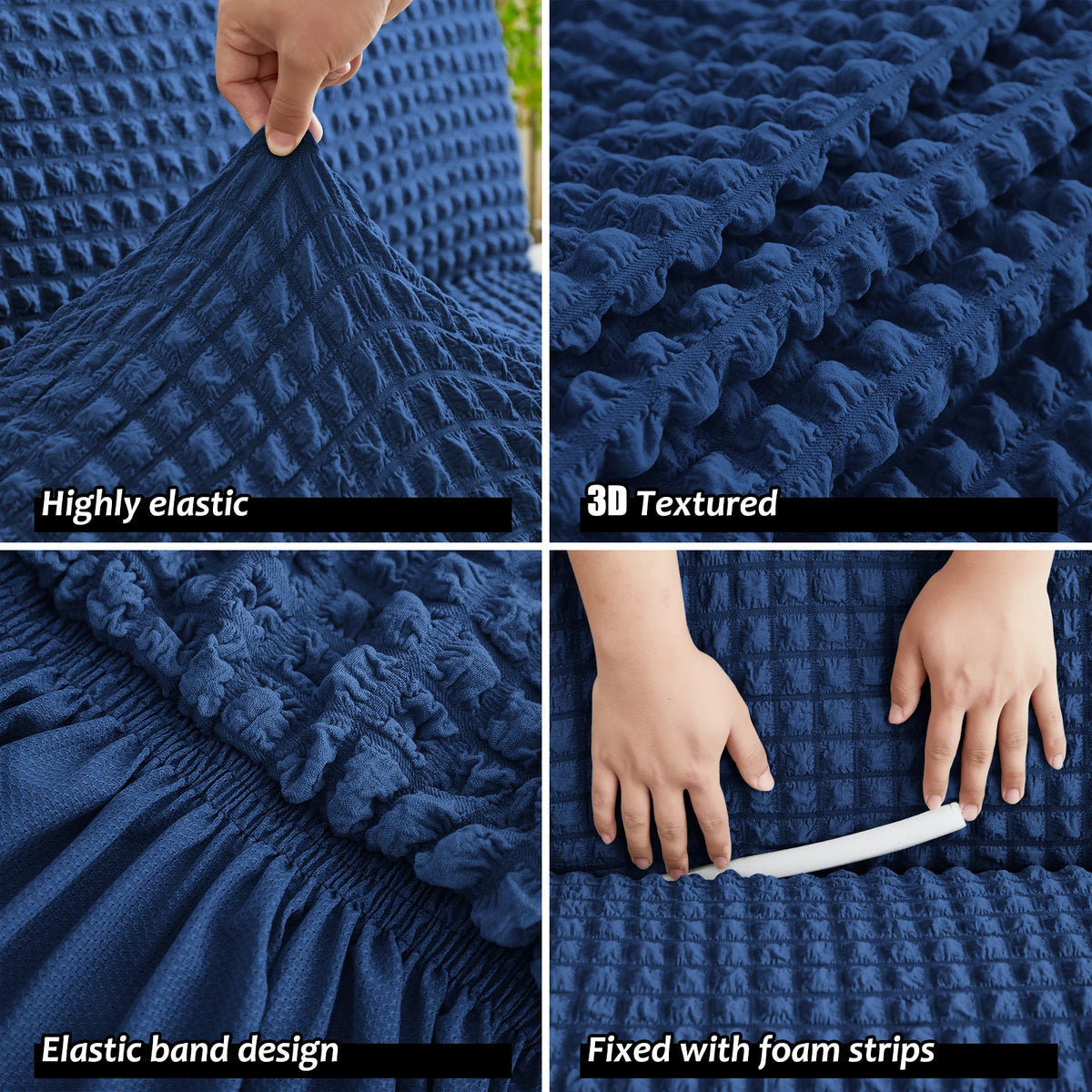 Armless Sofa Bed & Futon Slipcover with Skirt | All-Inclusive Folding Couch Protector