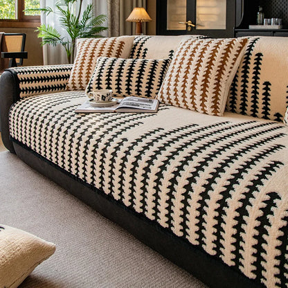 Winter High-End Plush Sofa Cushion | Non-Slip Luxury Thick Furniture Mat
