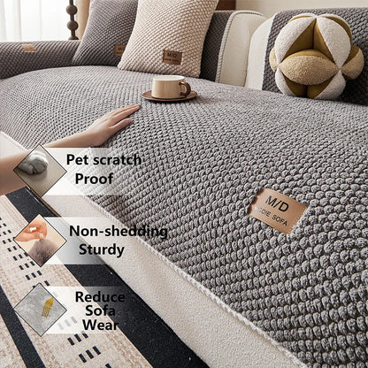 Warm Plush Pet-Friendly Sofa Cushion & Furniture Protector Mat