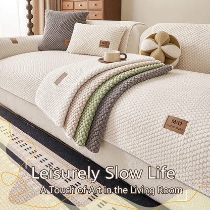 Warm Plush Pet-Friendly Sofa Cushion & Furniture Protector Mat