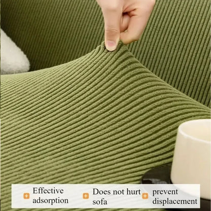 Ultra-Soft Corduroy Stretch Sofa Slipcover | Universal All-Inclusive Couch Protector